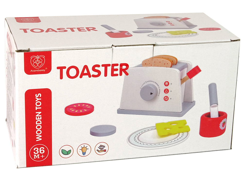 Torradeira madeira brinquedo acessórios