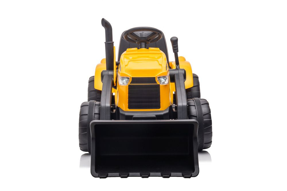 Trator elétrico com reboque S617 amarelo