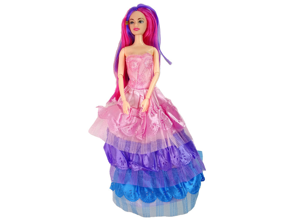 Boneca princesa com pónei branco e acessórios