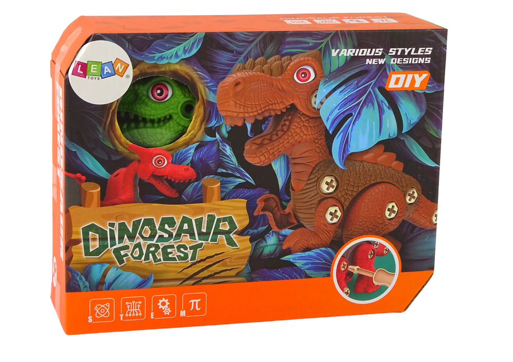 Dinossauro desmontável DIY verde