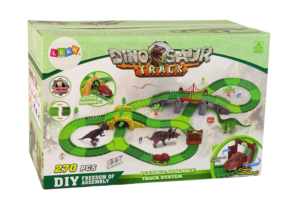 Pista dinossauro 270 peças com acessórios