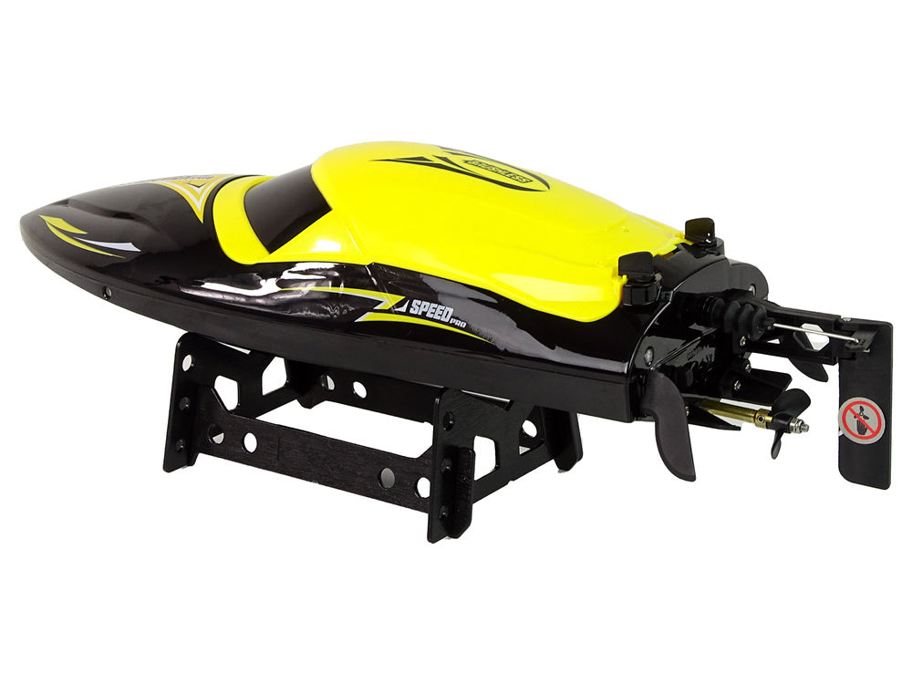 Barco a motor telecomandado amarelo 2.4G, 35 km/h