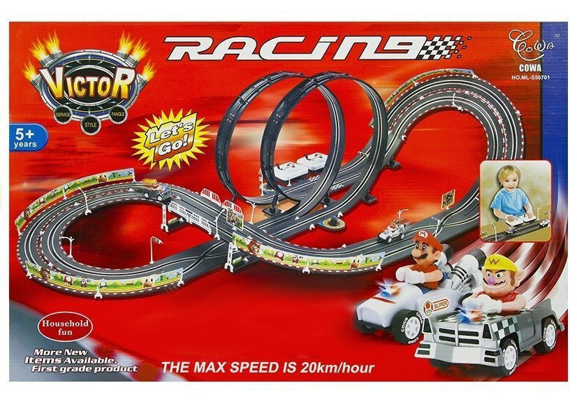 Pista corrida Mario 452 cm com 2 carros