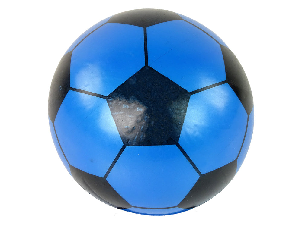 Bola de borracha preta e azul 23 cm com luz