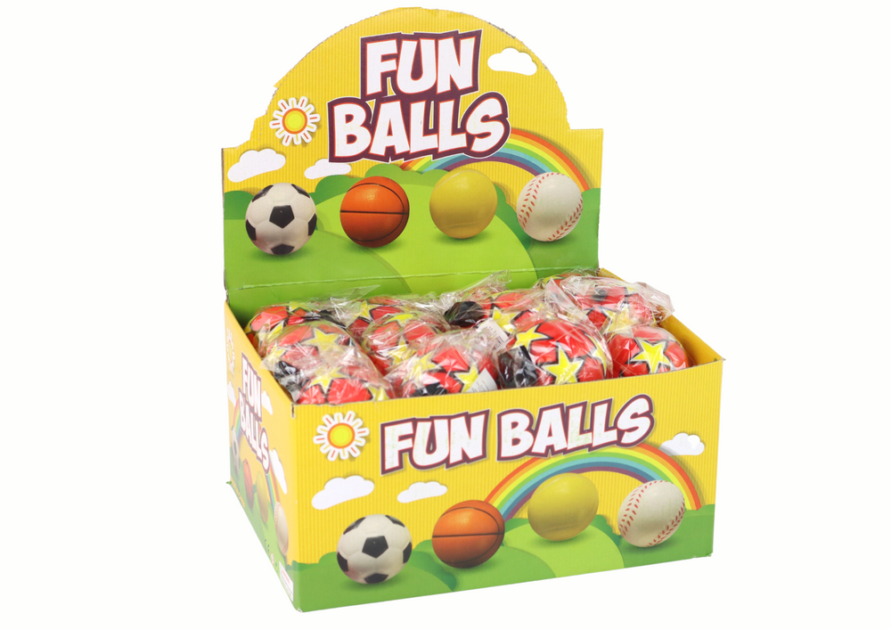 Bola de futebol PU com ioiô elástico 6 cm estrelas vermelhas (1 unidade, sortido)