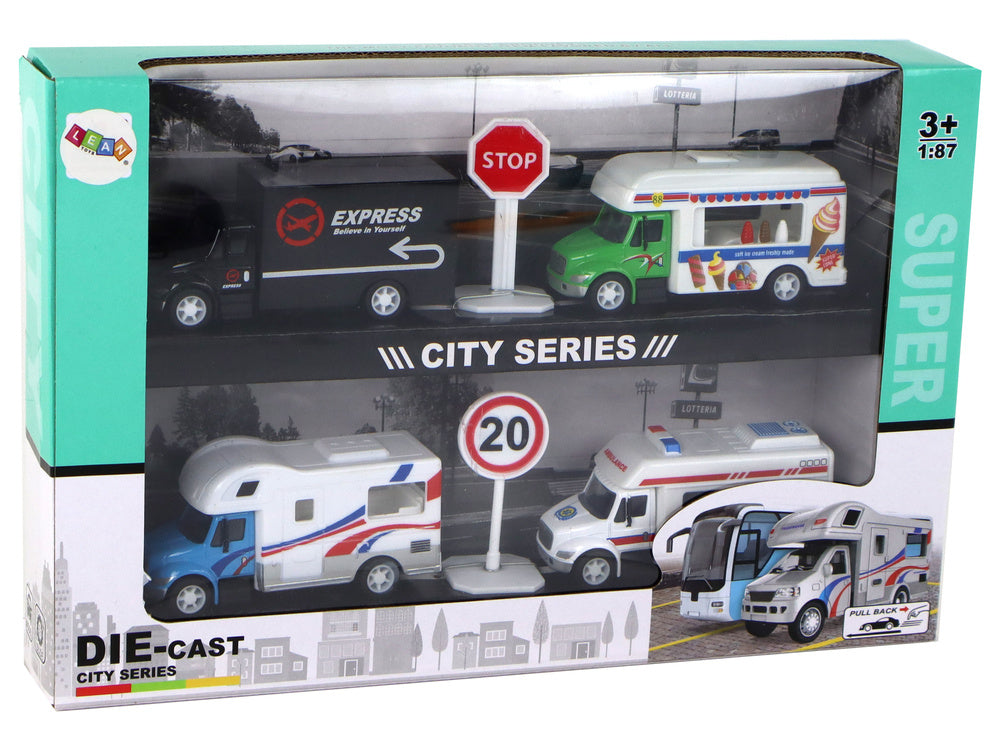 Camião camper ambulância geladaria de fricção 1:87