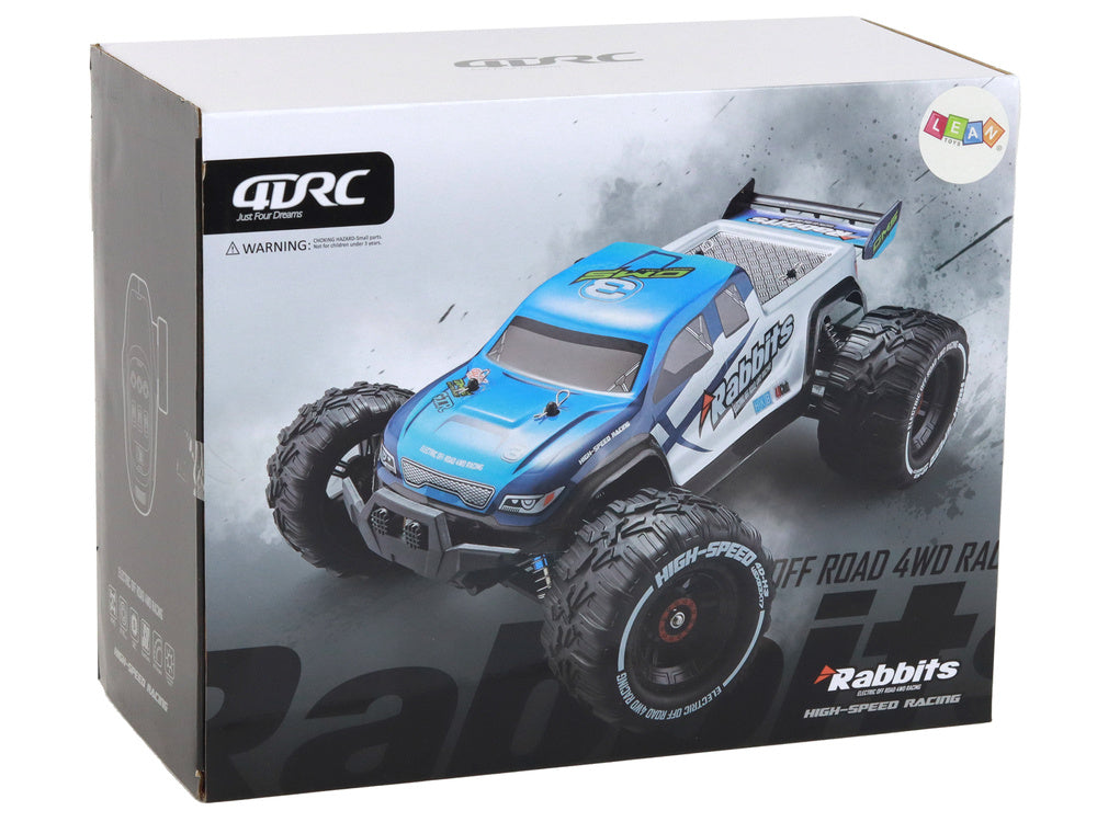 Carro todo-o-terreno RC Coelhos azul 4x4 2.4G