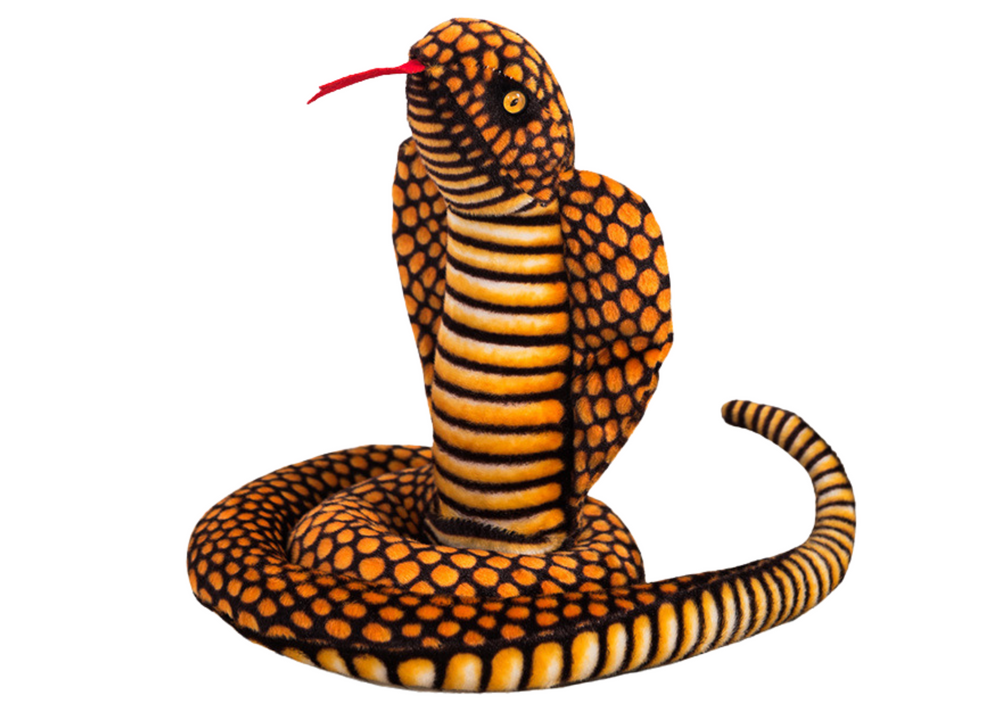Peluche cobra king cobra castanha 100 cm