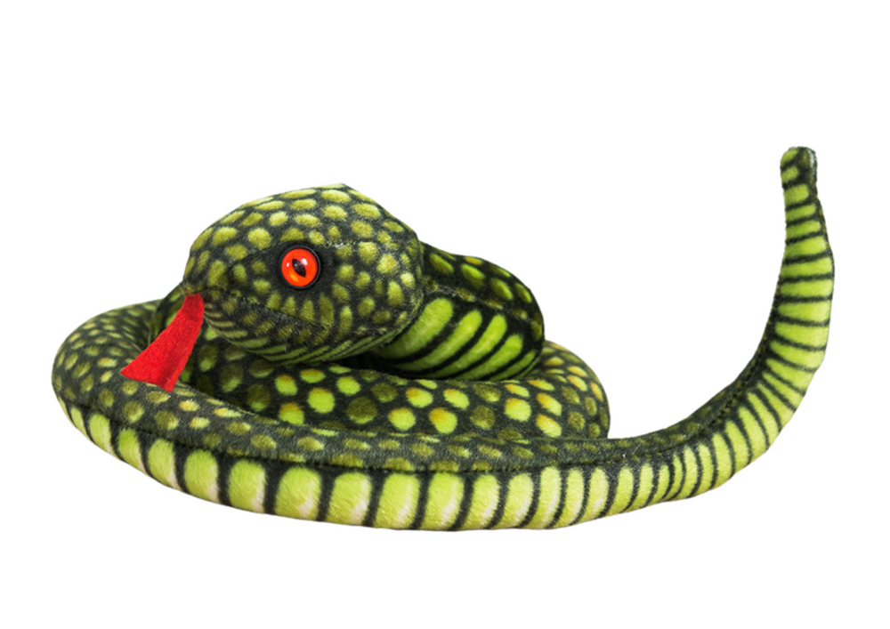 Peluche cobra verde 100 cm