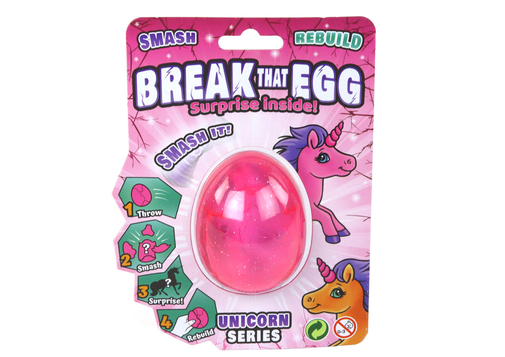 Ovo mágico unicórnio rosa 6 cm