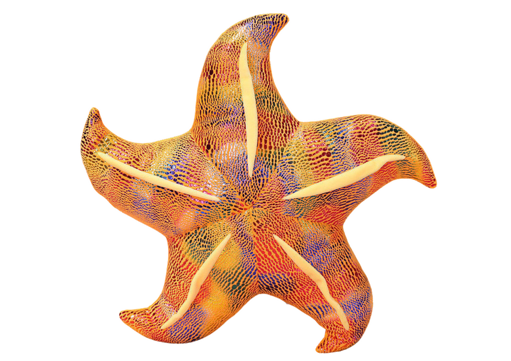 Almofada Peluche Estrela-do-Mar Amarela 20cm