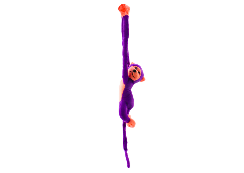 Macaco Peluche com Som Roxo 80cm