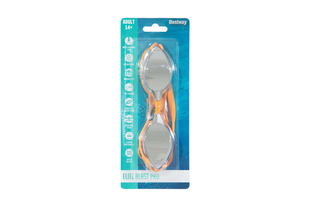 Óculos de Natação Espelhados Bestway Elite Blast Pro Laranja Adulto