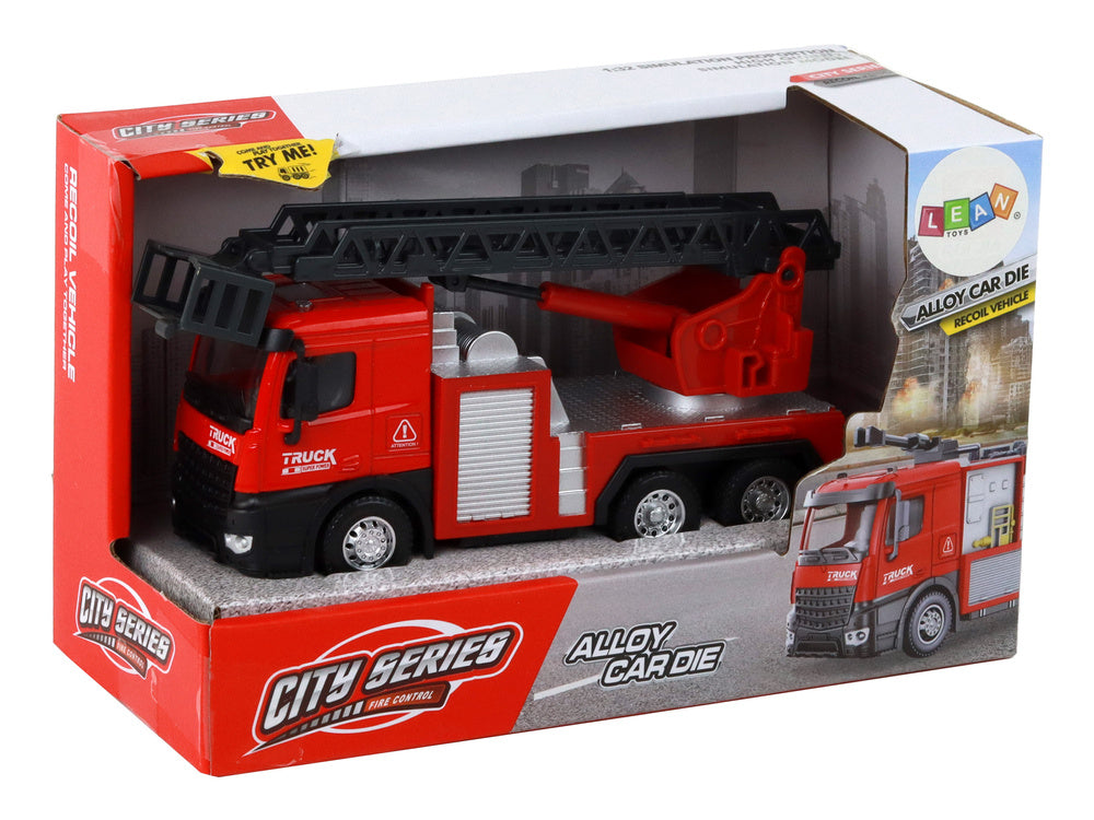 Camião de Bombeiros Vermelho com Escada Extensível