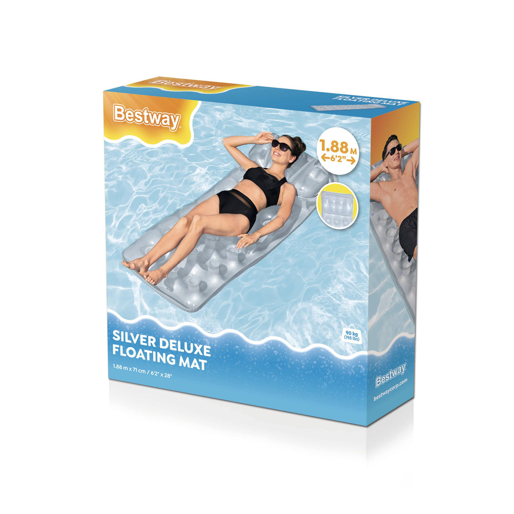 Colchão de Água Insuflável Cinzento 188x71cm Bestway