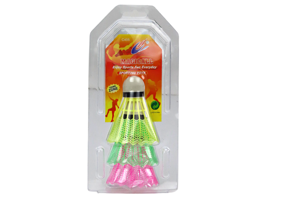 Conjunto 3 volantes badminton clássico colorido