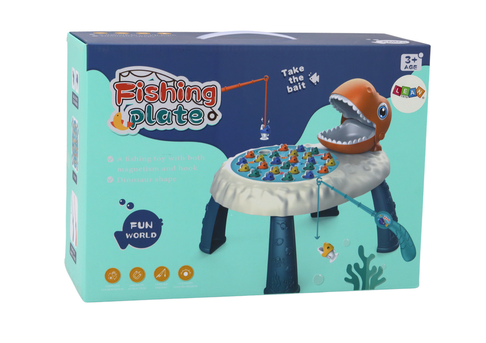 Jogo pesca dinossauro mesa laranja