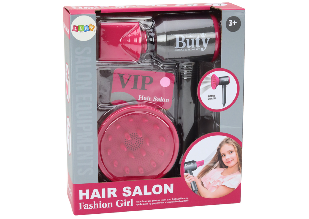 Secador de cabelo brinquedo com difusor para crianças
