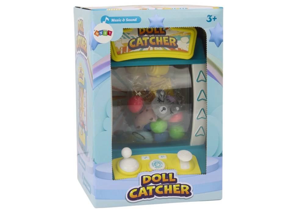 Máquina apanhar peluches e bolas turquesa