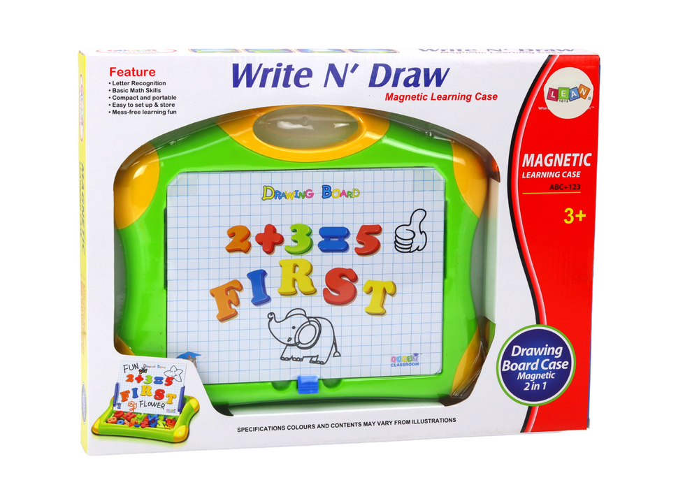 Quadro magnético educativo letras números com caneta