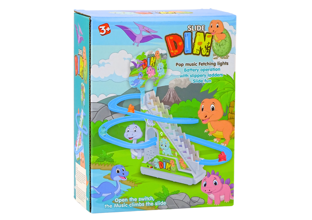 Pista dinossauros com escadas luz e som