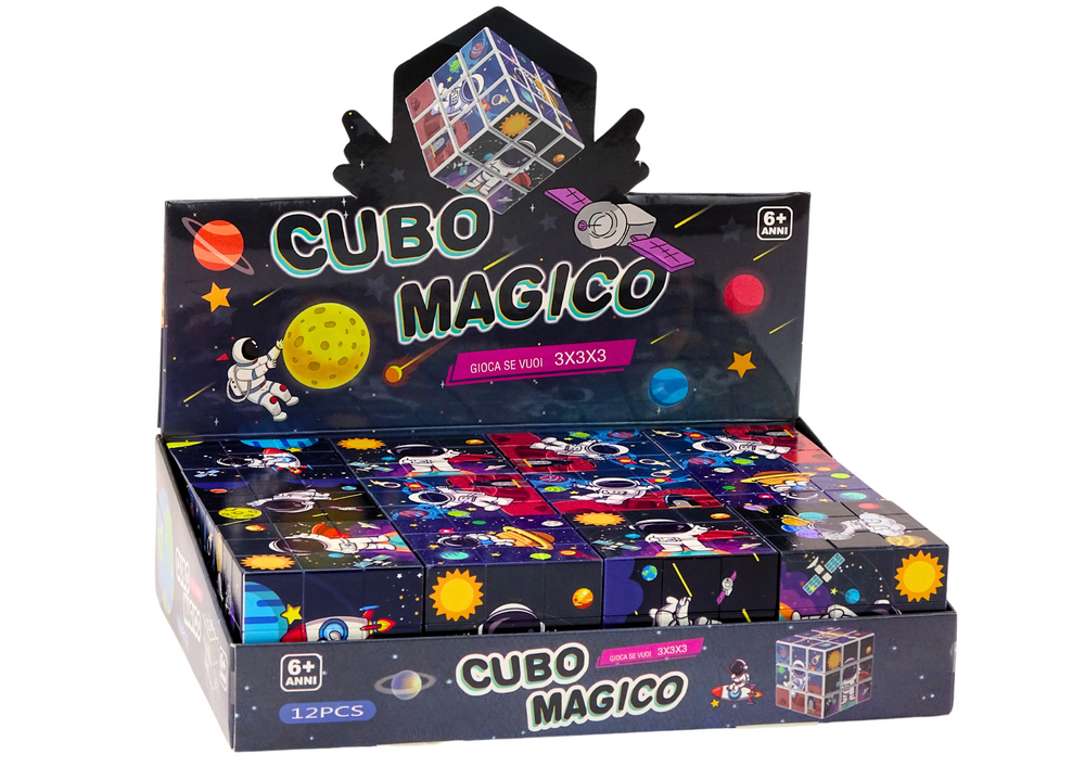 Cubo mágico puzzle educativo espaço (1 unidade, sortido)