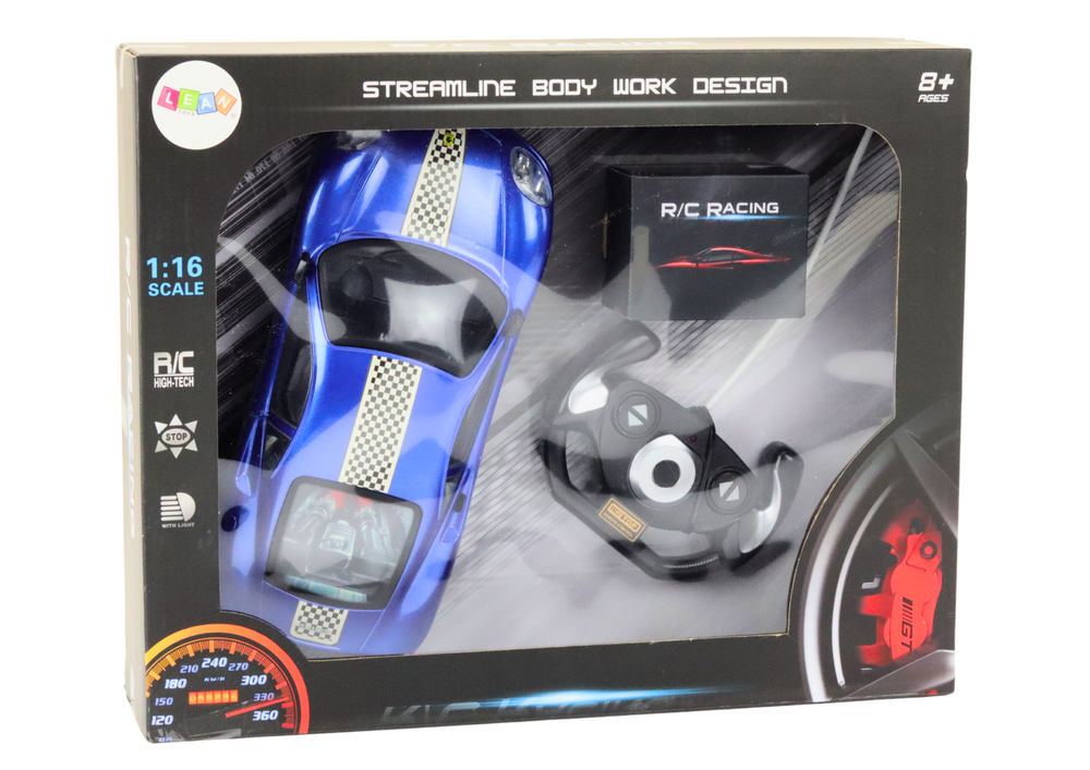Carro RC 1:16 com luz azul