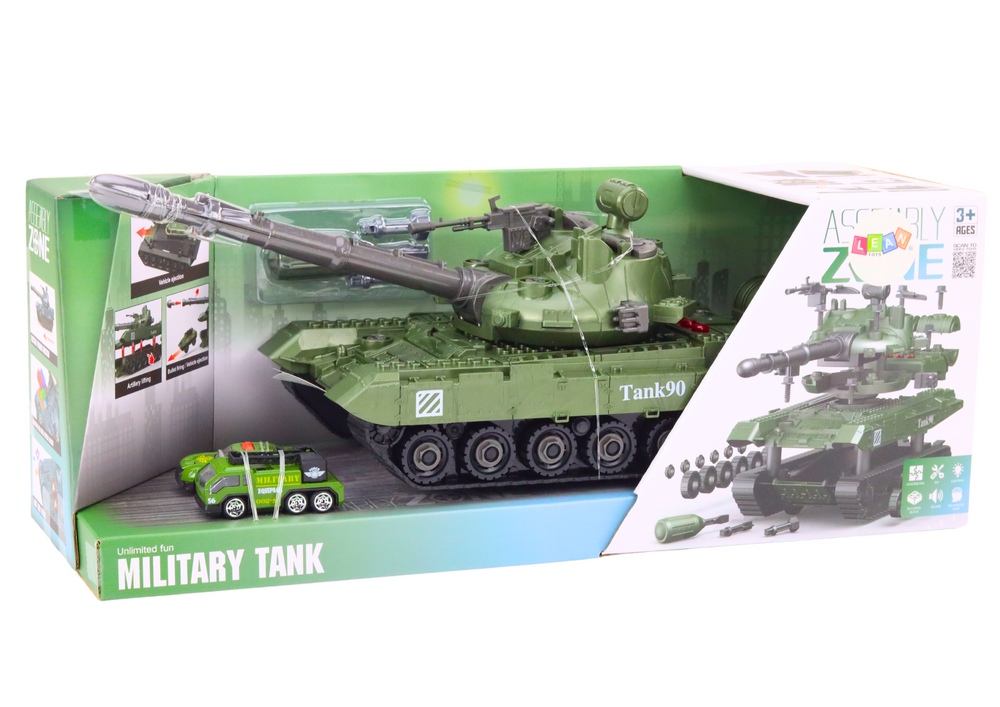 Tanque militar desmontável DIY com suspensão
