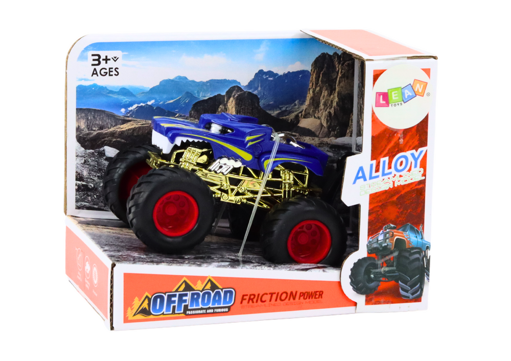 Carro brinquedo todo-o-terreno rodas grandes azul