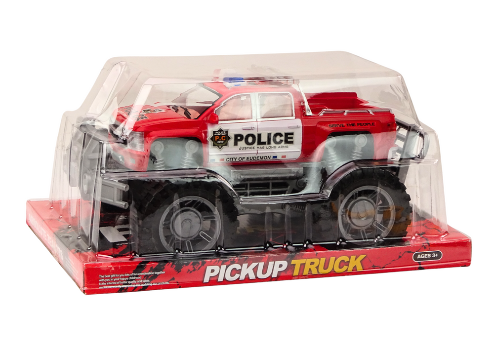 Pickup polícia vermelho todo-o-terreno