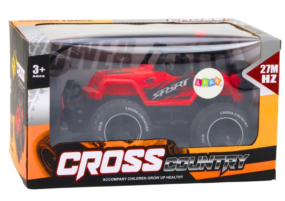 Carro todo-o-terreno RC 1:18 vermelho