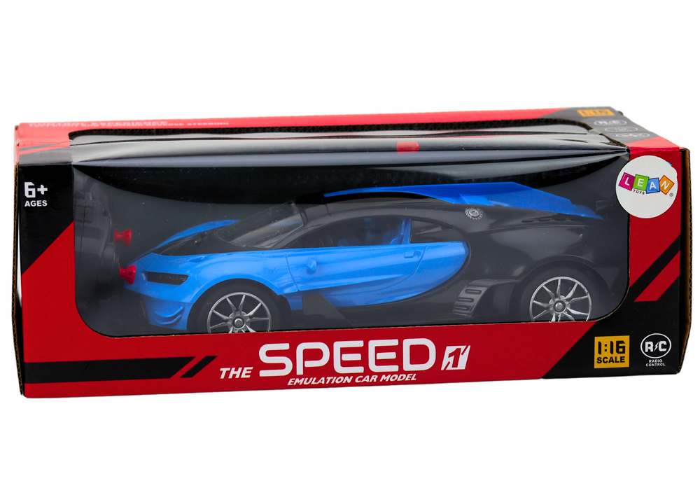 Carro Desportivo RC 1:16 Azul e Preto