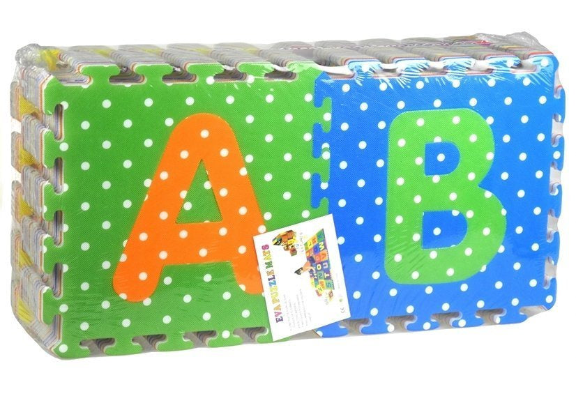 Tapete puzzle espuma alfabeto e números