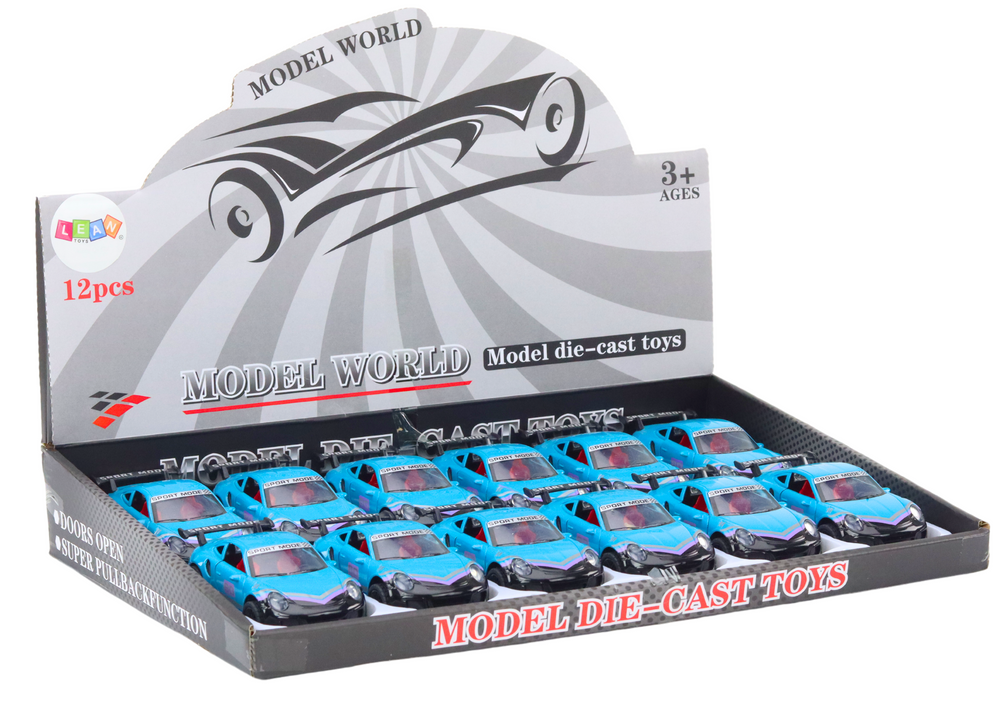 Carro desportivo 1:32 fricção metal turquesa (1 unidade, sortido)