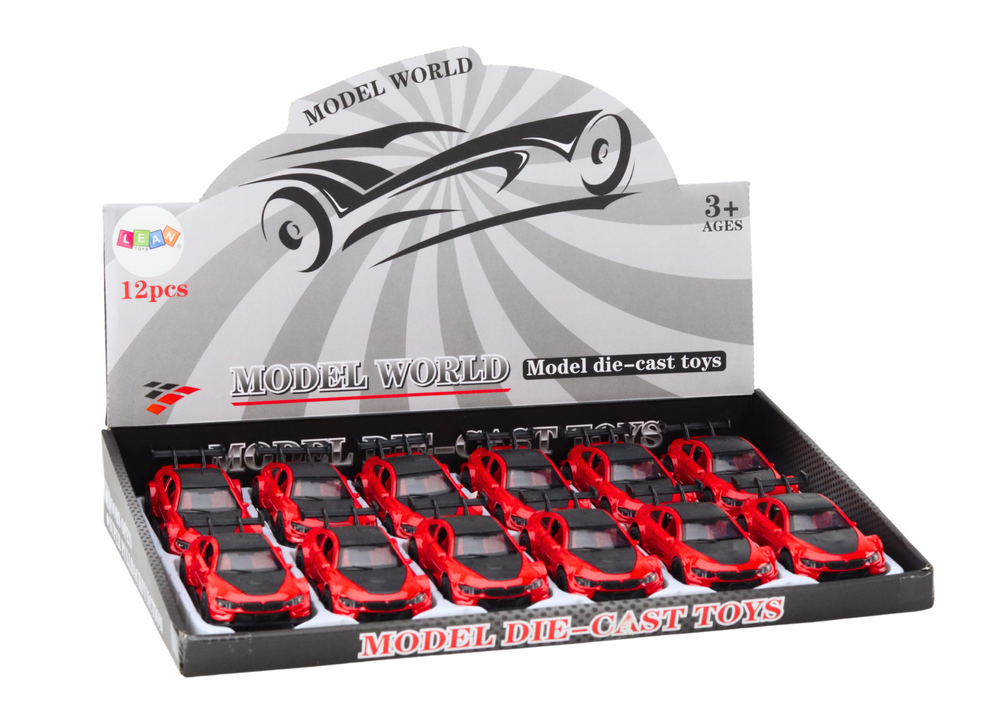 Carro desportivo 1:32 fricção metal vermelho (1 unidade, sortido)