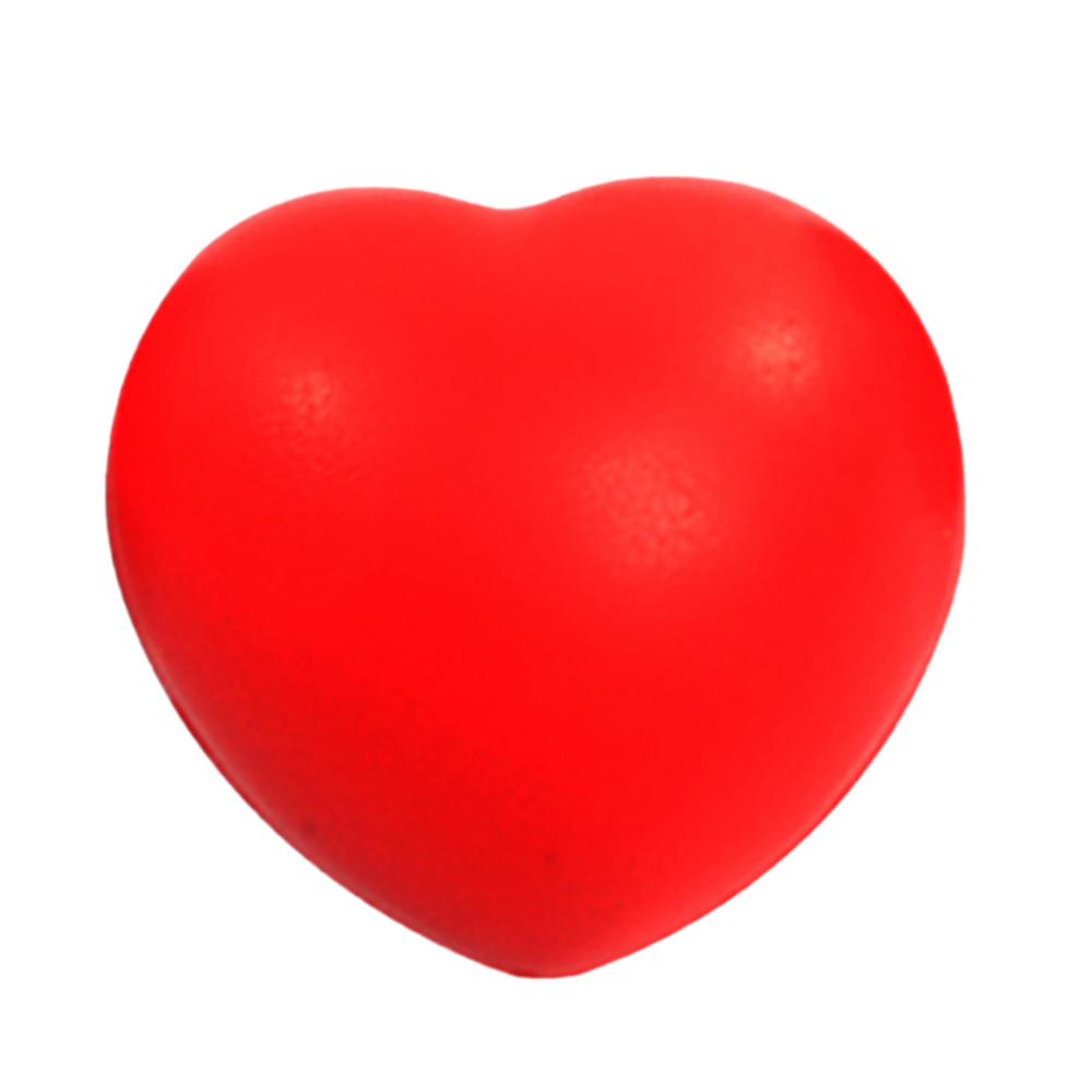 Bola anti-stress coração vermelho
