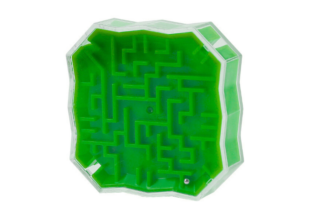 Jogo labirinto com bola verde
