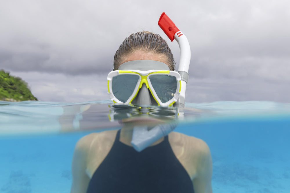 Conjunto de mergulho máscara e snorkel cinzento Bestway 24053