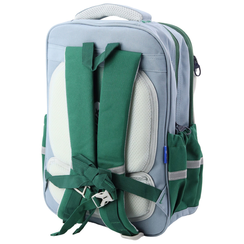 Mochila Escolar Dinossauro com Estojo Cinzenta 16L