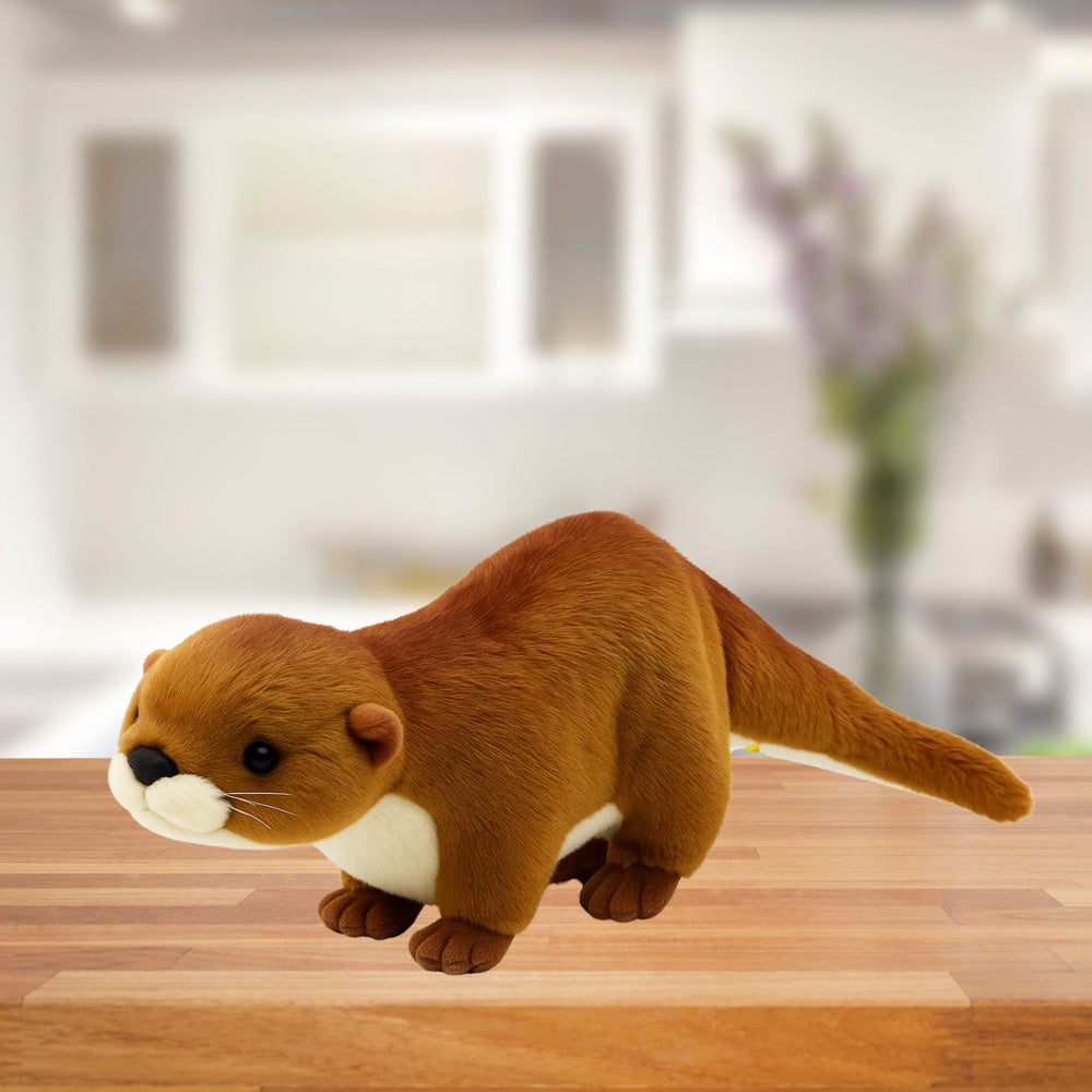 Peluche Lontra Branco Castanho 50cm
