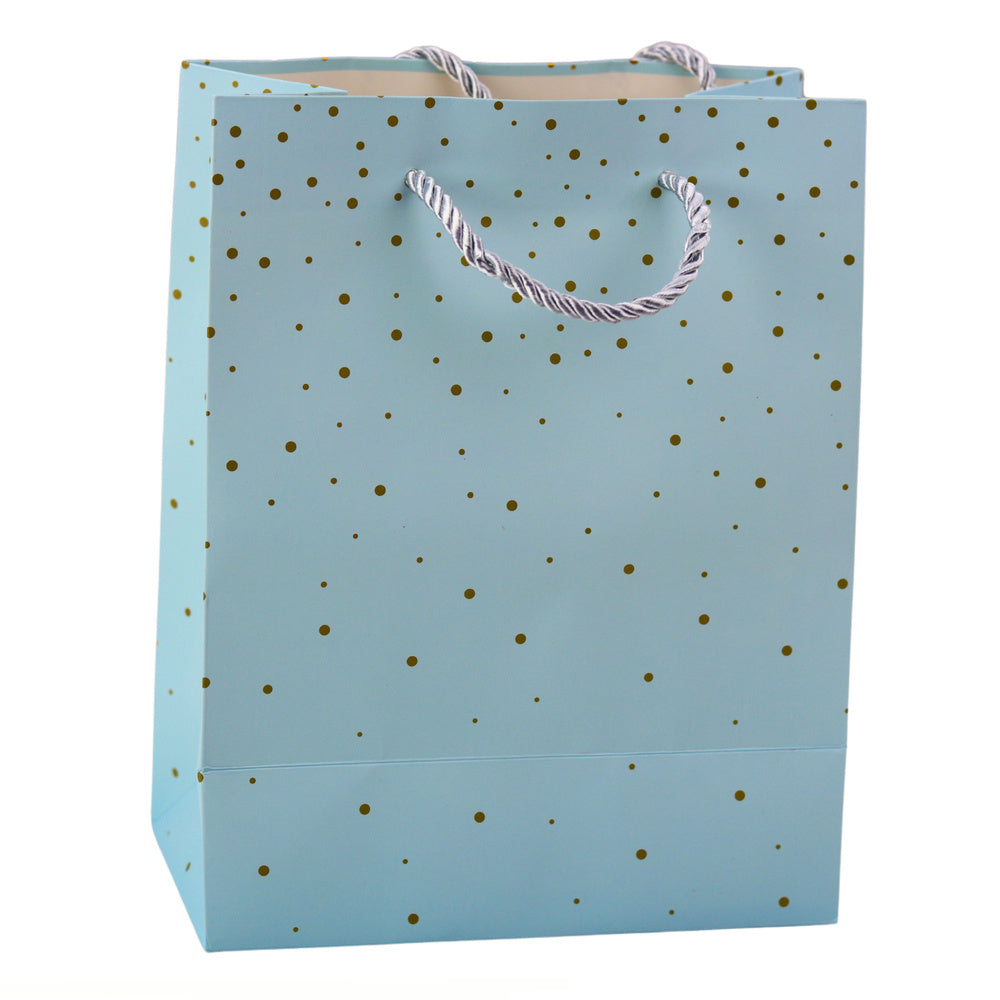 Saco de Presente Bolinhas Douradas 23x18x10,5cm (1 unudade, sortido)