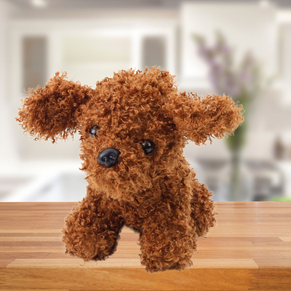 Peluche Caniche Mini Castanho 20cm