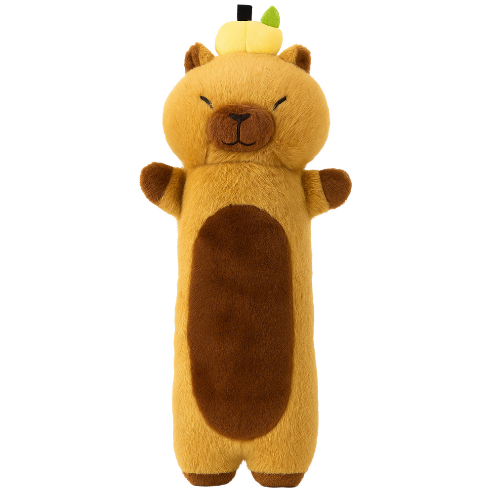 Almofada de Peluche Capivara com Fruta Castanha 65cm