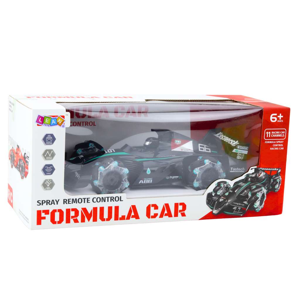 Carro Desportivo RC com Fumo 2.4G Preto