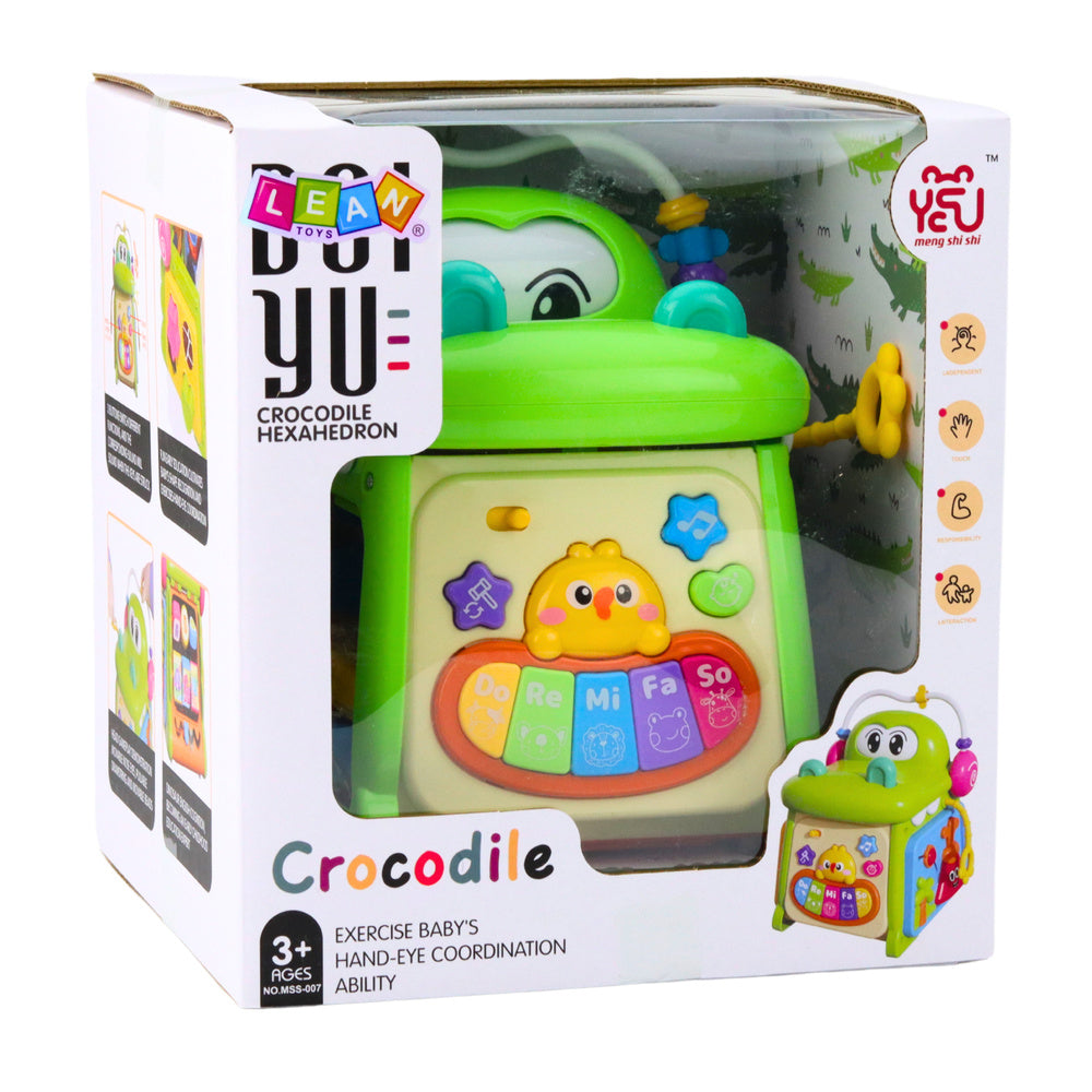 Cubo Interativo com Piano Sensorial Crocodilo