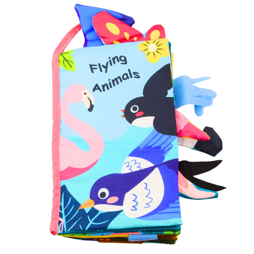 Livro Sensorial Macio Pássaros com Apito Multicolor