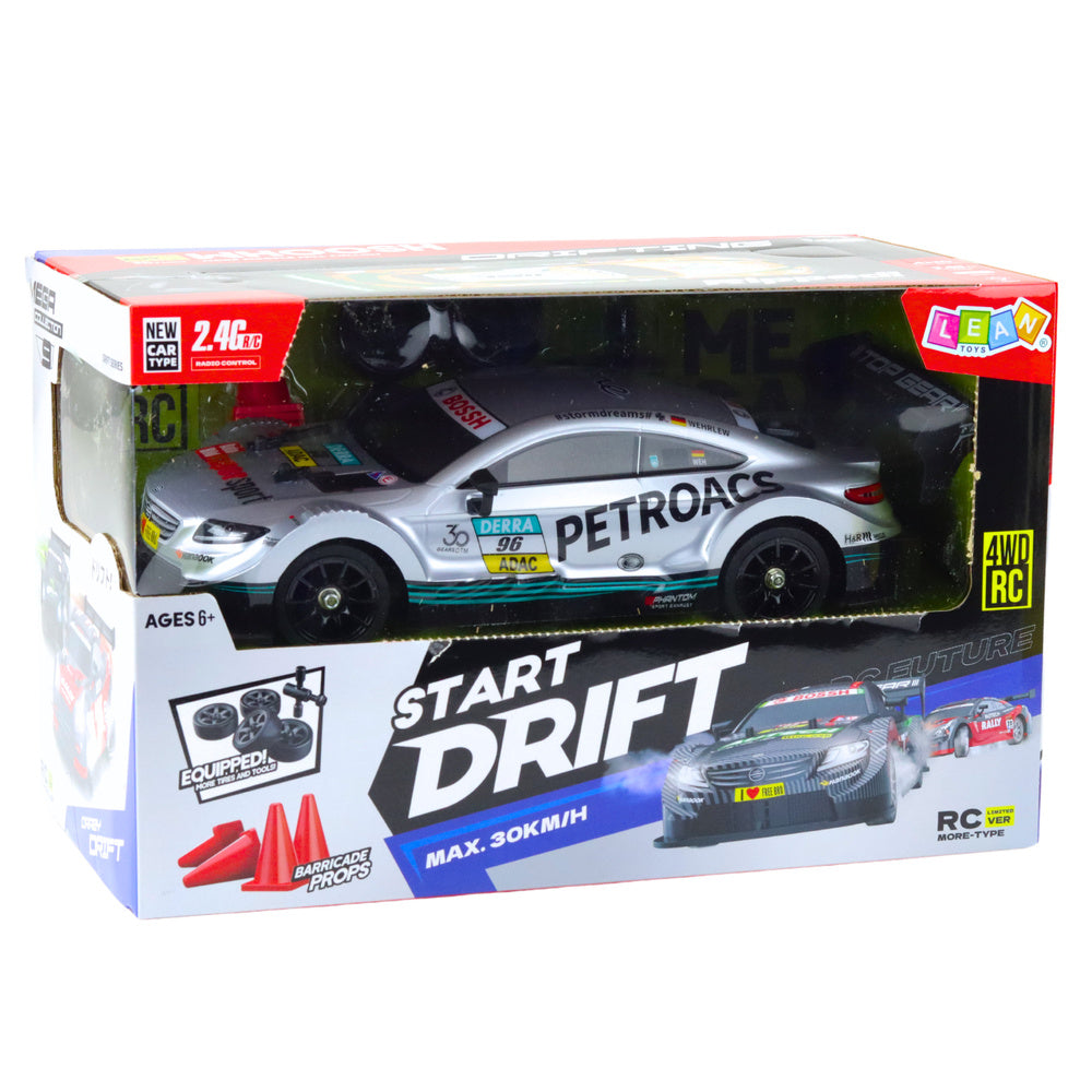 Carro Drift RC Prateado 30km/h 1:16
