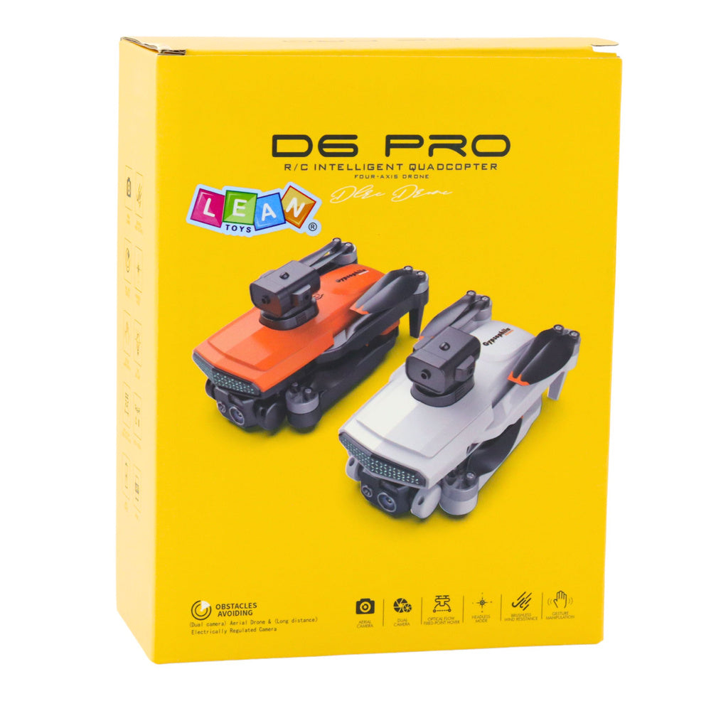 Drone D6 PRO Câmara LED App Cinzento Claro