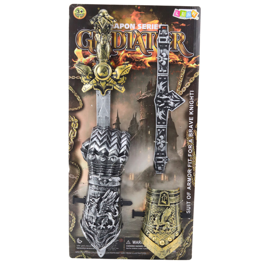 Gladiador Infantil Espada Proteções e Cinto