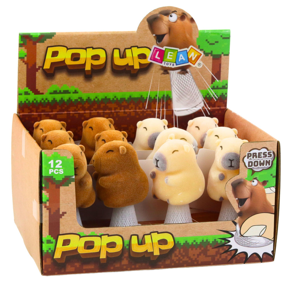Capivara Saltitante com Mola Bege Castanho 10cm (1 unidade, sortido)